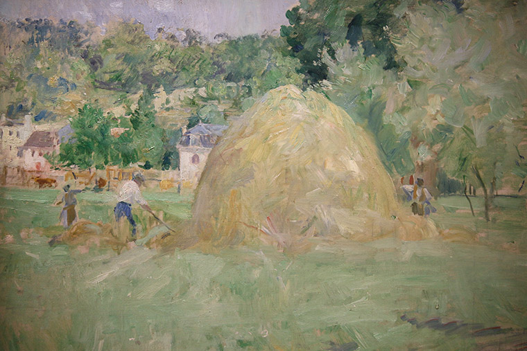 Les foins à Bougival de Berthe Morisot